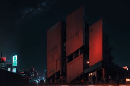 HypeXLink Red Dystopian City Logo