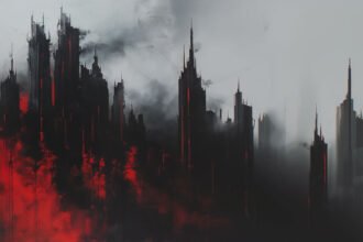 perilous neo noir brutish city scape Danger City