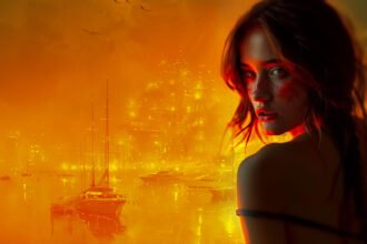 Cassandra Quinn Portrait by the orange lake in Mirage Marina
