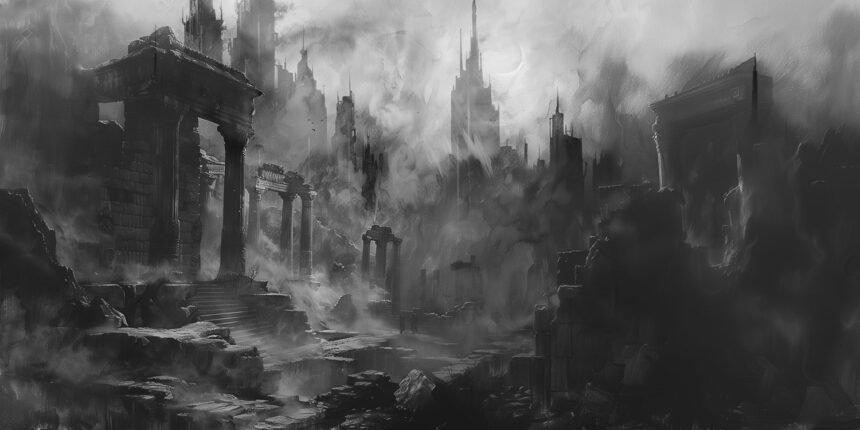 Futuristic cities and Shadowend ancient ruins