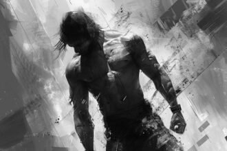 andaric turing, strong shirtless man