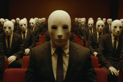 Societal Influence Metrics (SIM) - Orion Armitage's Instrument of Control scary men in white mask