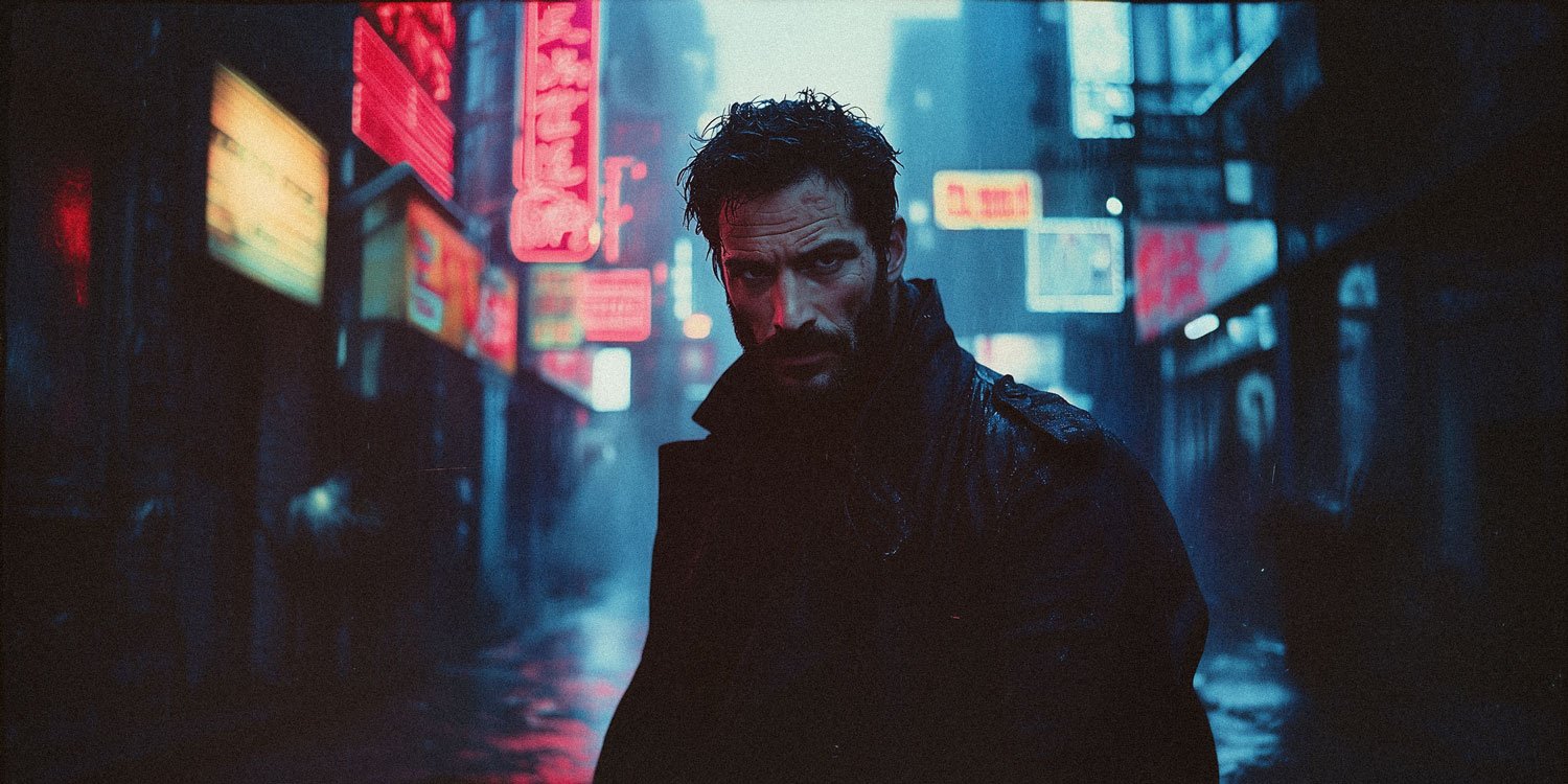 Nathaniel Crowe in the neon back alley china town